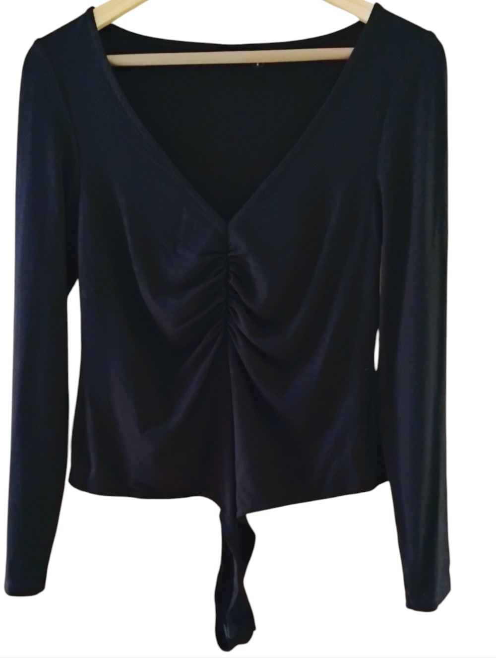 ASOS Thong Body Suit With Long Sleeve  Size 10 Black